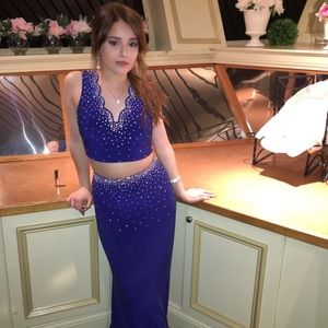 Two piece prom dress